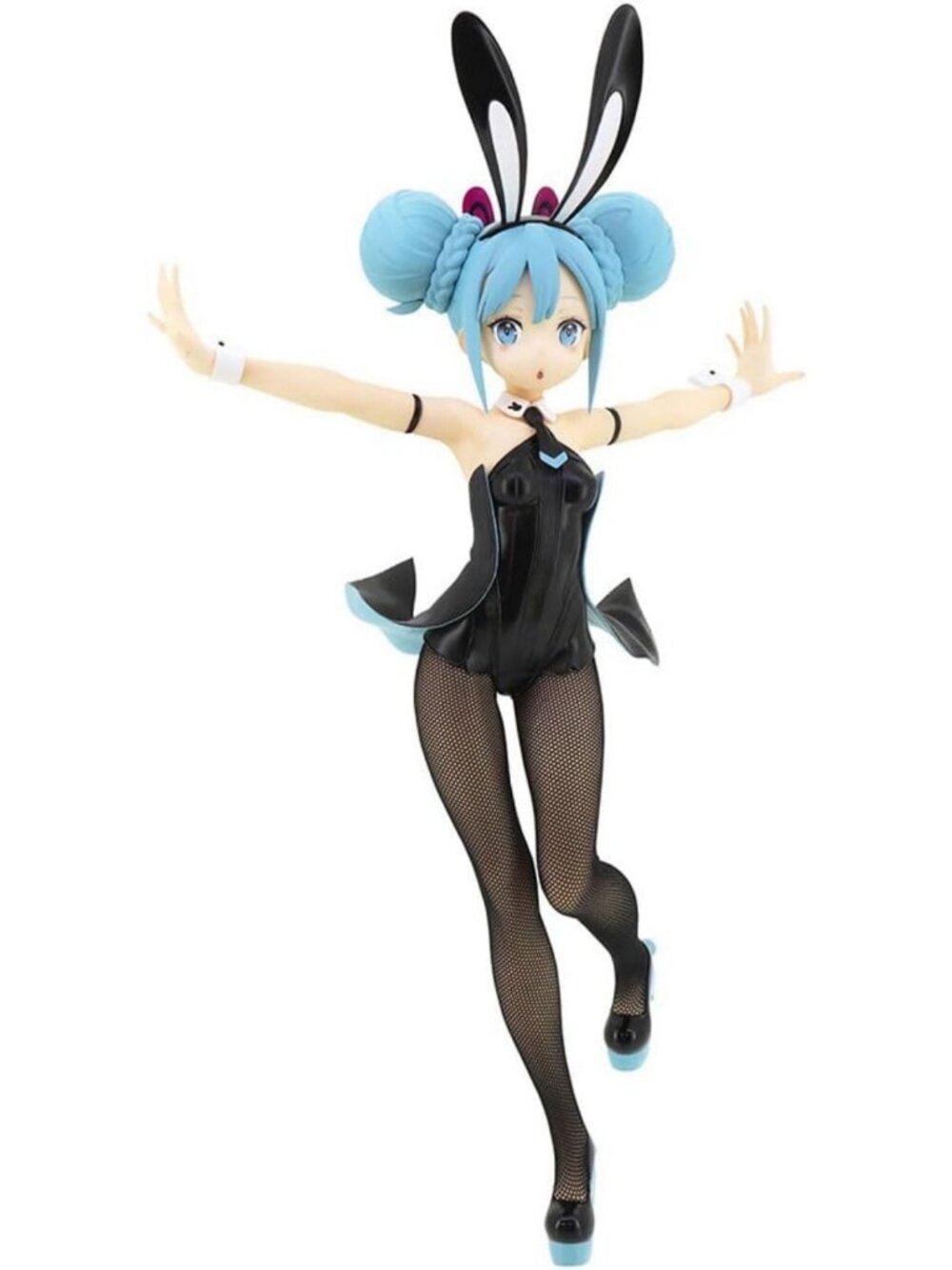Cute Hatsune Miku BiCute Bunnies Figure - Collectible Anime Decor, Black Edition